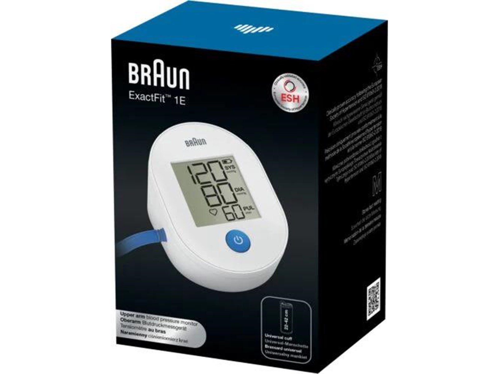 Braun ExactFit™ 1E Upper-Arm Blood Pressure Monitor Braun ExactFit™ 1E Upper-Arm Blood Pressure Monitor